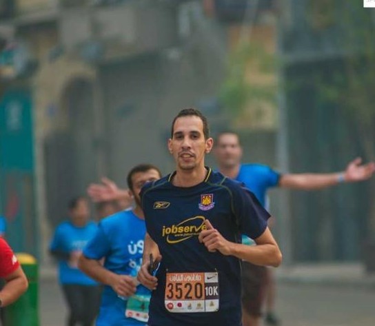 Ahmed Yassin during a running event