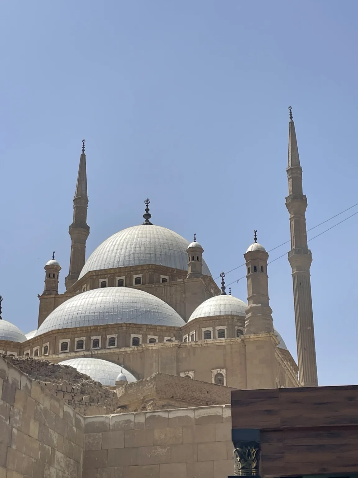 Alabaster Mosque exterior at Saladin Citadel Cairo