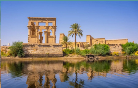 Aswan temple by the Nile